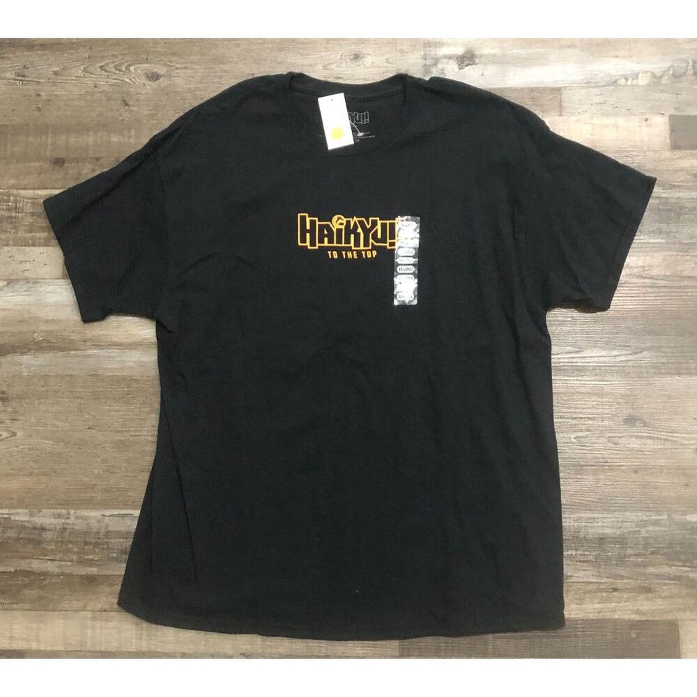 Shy Hinata Haikyu Anime Adult 2XL Black Double Sided T Shirt New with Tags